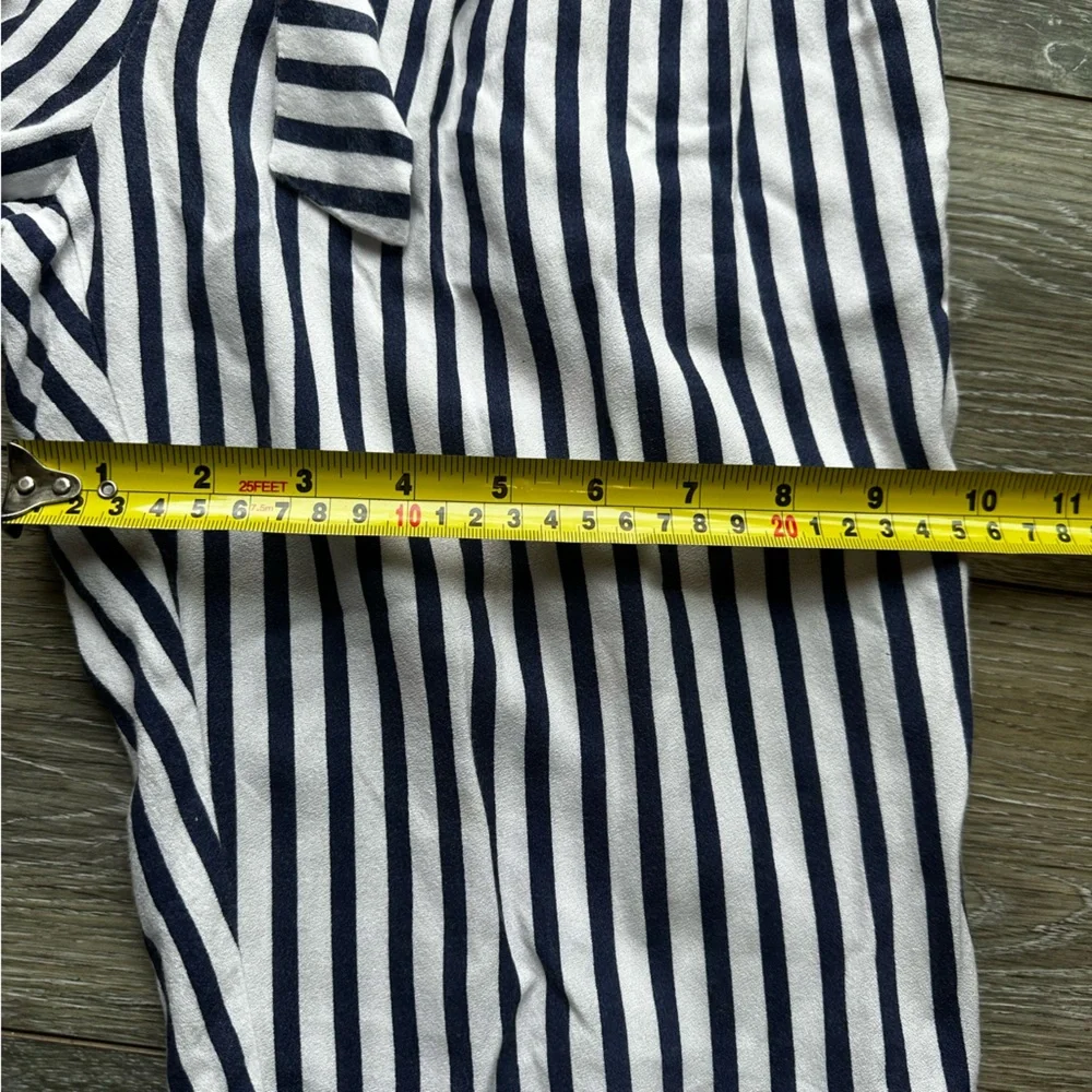 Mayoral Girls High Waist Paper Boy Mayoral Navy Stripe‎ Pleated Pants Size 14